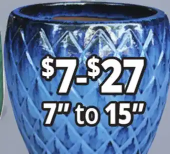 Ocean State Job Lot 7 to to 15 Outdoor Glazed Ceramic Planters offer