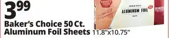 Ocean State Job Lot Baker's Choice 50 Ct Aluminum Foil Sheets offer