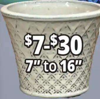 Ocean State Job Lot 7 to 16 Outdoor Glazed Ceramic Planters offer