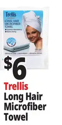 Ocean State Job Lot Trellis Boutique Long Hair Microfiber Towel offer