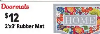 Ocean State Job Lot Doormats 2'x3' Rubber Mat offer