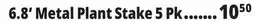Ocean State Job Lot 6' Metal Plant Stake 5 Pk offer