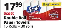 Ocean State Job Lot Scott Double Roll Paper Towels offer