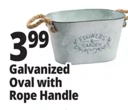 Ocean State Job Lot Galvanized Oval with Rope Handle offer