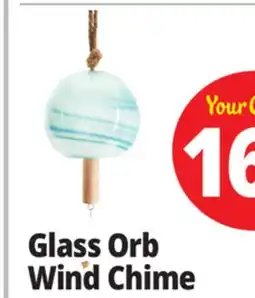 Ocean State Job Lot Glass Orb Wind Chime offer