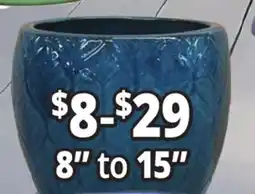 Ocean State Job Lot Outdoor Glazed Ceramic Planters 8 to 15 offer