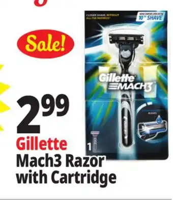 Ocean State Job Lot Gillette Mach3 Razor with Cartridge offer