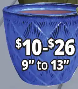 Ocean State Job Lot 10 to 13 Outdoors Glazed Ceramic Planters offer
