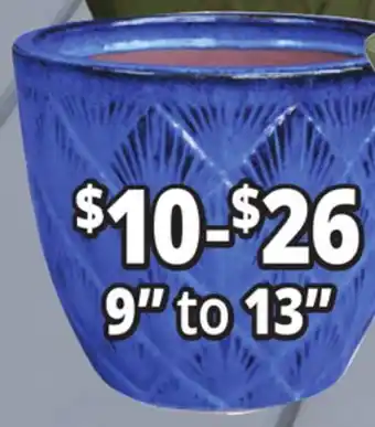 Ocean State Job Lot 10 to 13 Outdoors Glazed Ceramic Planters offer