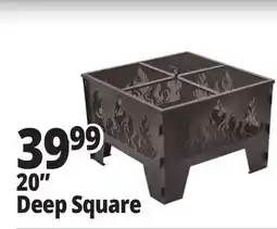 Ocean State Job Lot Outdoor Living Accents Square Fire Pit with Wild Fire Cutout Design 20 offer