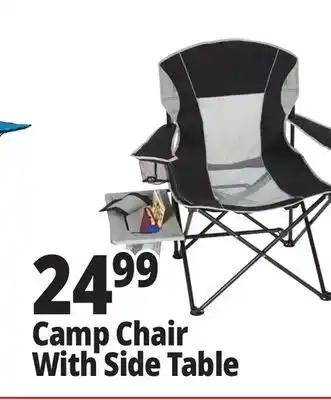 Ocean State Job Lot Oversized Folding Camp Chair with Side Table offer