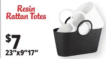 Ocean State Job Lot Resin Rattan Totes offer