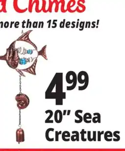 Ocean State Job Lot 20 Sea Creature Wind Chime offer