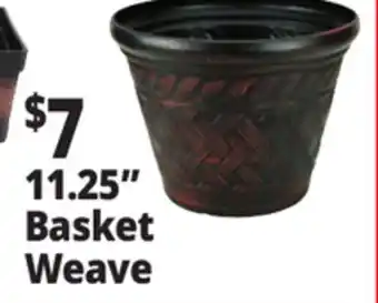 Ocean State Job Lot Basket Weave 11.25 Resin Planter offer