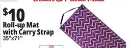 Ocean State Job Lot Roll-Up Beach Mat with Strap 35x71 offer