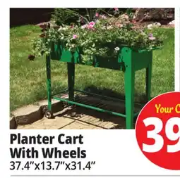 Ocean State Job Lot Tiller & Rowe Raised Garden Planter Cart with Wheels offer