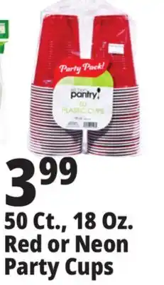 Ocean State Job Lot Kitchen Pantry Red Plastic Cups 50 Count offer