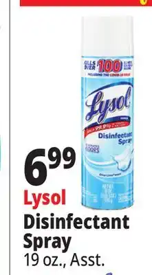 Ocean State Job Lot Lysol Crisp Linen Disinfectant Spray 19 oz offer