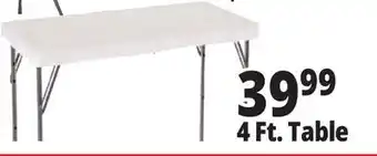 Ocean State Job Lot Enduro 4' Steel Frame Folding Table offer