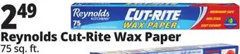 Ocean State Job Lot Reynolds Kitchens Cut-Rite Wax Paper 75 sq ft offer