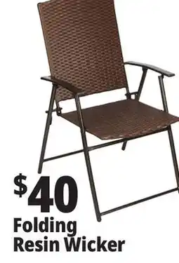 Ocean State Job Lot Resin Wicker Folding Chair offer