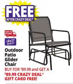 Ocean State Job Lot Outdoor Patio Glider Chair Black offer