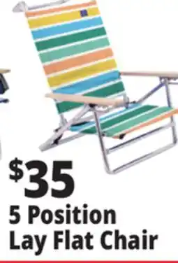 Ocean State Job Lot 5-Position Copa Lay Flat Aluminum Beach Chair offer