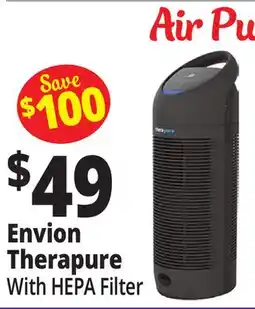 Ocean State Job Lot ENVION Therapure Air Purifier with HEPA-Filter Black offer