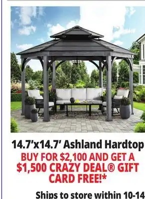 Ocean State Job Lot Ashland 14.7' x 14.7' Hexagonal Hardtop Gazebo offer