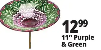 Ocean State Job Lot Glass Garden Stake Bird Bath 11 offer
