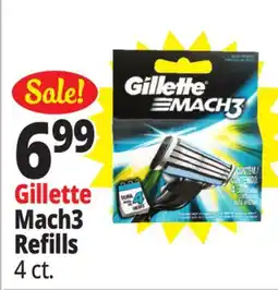 Ocean State Job Lot Gillette Mach3 Razor Blade Refills 4 Count offer