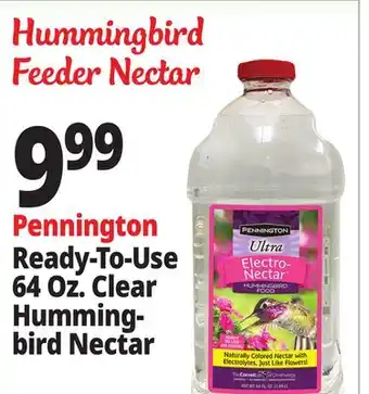 Ocean State Job Lot Pennington Ultra Electro-Nectar Hummingbird Food 64 oz offer