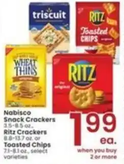 Albertsons Nabisco Snack Crackers or Ritz Crackers offer