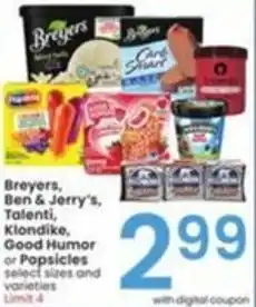 Albertsons Breyers or Ben & Jerry's offer
