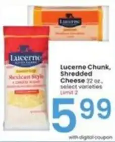 Albertsons Lucerne Chunk and Shredded Cheese offer
