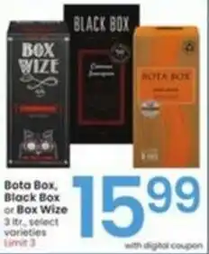 Albertsons Bota Box and Black Box or Box Wize offer