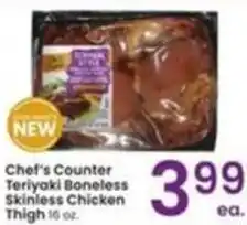 Albertsons Chef's Counter Teriyaki Boneless Skinless Chicken Thigh offer