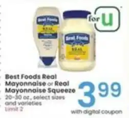 Albertsons Best Foods Real Mayonnaise or Real Mayonnaise Squeeze offer