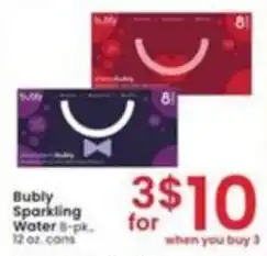 Albertsons Bubly Sparkling Water offer