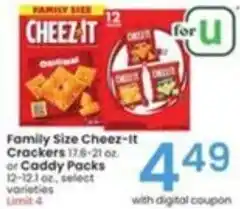 Albertsons Family Size Cheez-It Crackers 17.8-21 oz. offer