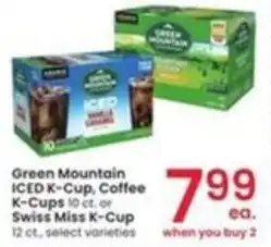 Albertsons Green Mountain ICED K-Cup and Coffee K-Cups offer