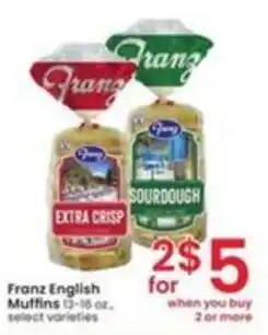 Albertsons Franz English Muffins offer