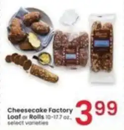 Albertsons Cheesecake Factory Loaf or Rolls offer