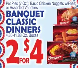 Bravo Supermarkets BANQUET CLASSIC DINNERS 4.85-11.88 Oz. Boxes offer