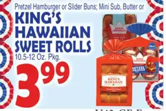 Bravo Supermarkets KING'S HAWAIIAN SWEET ROLLS offer