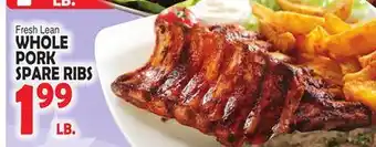 Bravo Supermarkets WHOLE PORK SPARE RIBS offer