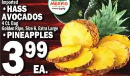 Bravo Supermarkets HASS AVOCADOS, PINEAPPLES offer