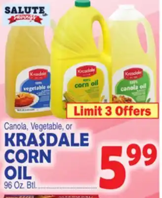 Bravo Supermarkets KRASDALE CORN OIL offer