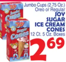 Bravo Supermarkets JOY SUGAR ICE CREAM CONES 12 Ct. 5 Oz. Boxes offer
