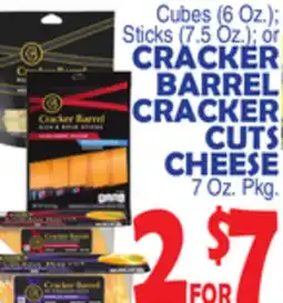 Bravo Supermarkets CRACKER BARREL CRACKER CUTS CHEESE offer